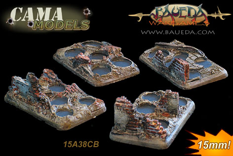 5 Holes Infantry Urban Bases x4 [BA-15A38CB]