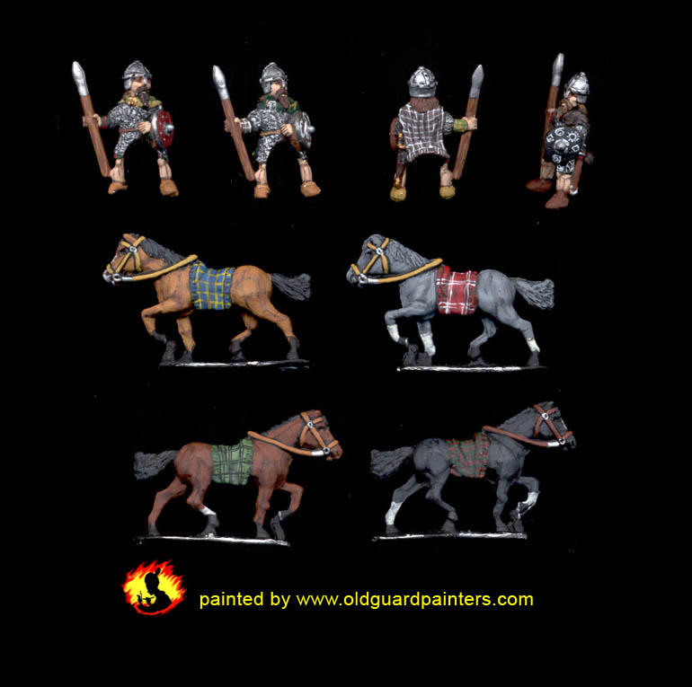 PI6 Medium Cavalry with Shield (4 Figures)