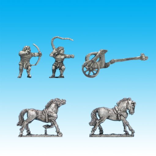 BI022 Early chariot, unarmoured driver and textile armoured bowm