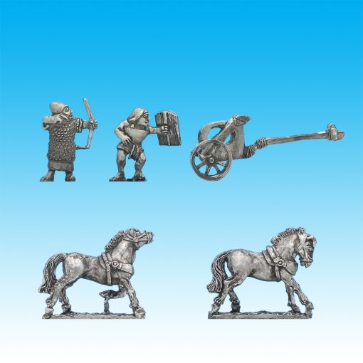 BI023 Early chariot, textile armoured driver and long scale bowm