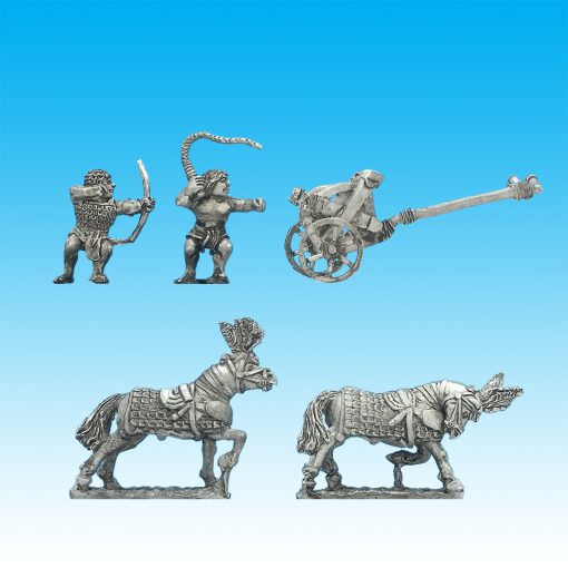 BI026 Later chariot, unarmoured driver and short scale bowman