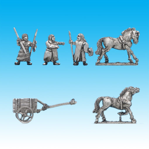 BI055 Hittite box two-horse chariot, driver B, spear A and shiel