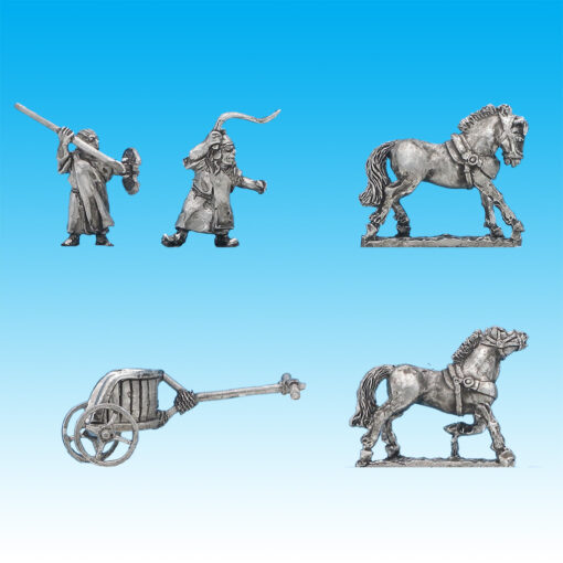 BI058 Hittite D plan two-horse chariot, driver A, spearman B