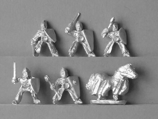 CRF017 Later knights with sidearms, armoured horses