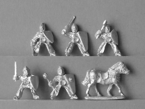 CRF018 Later knights with sidearms, unarmoured horses