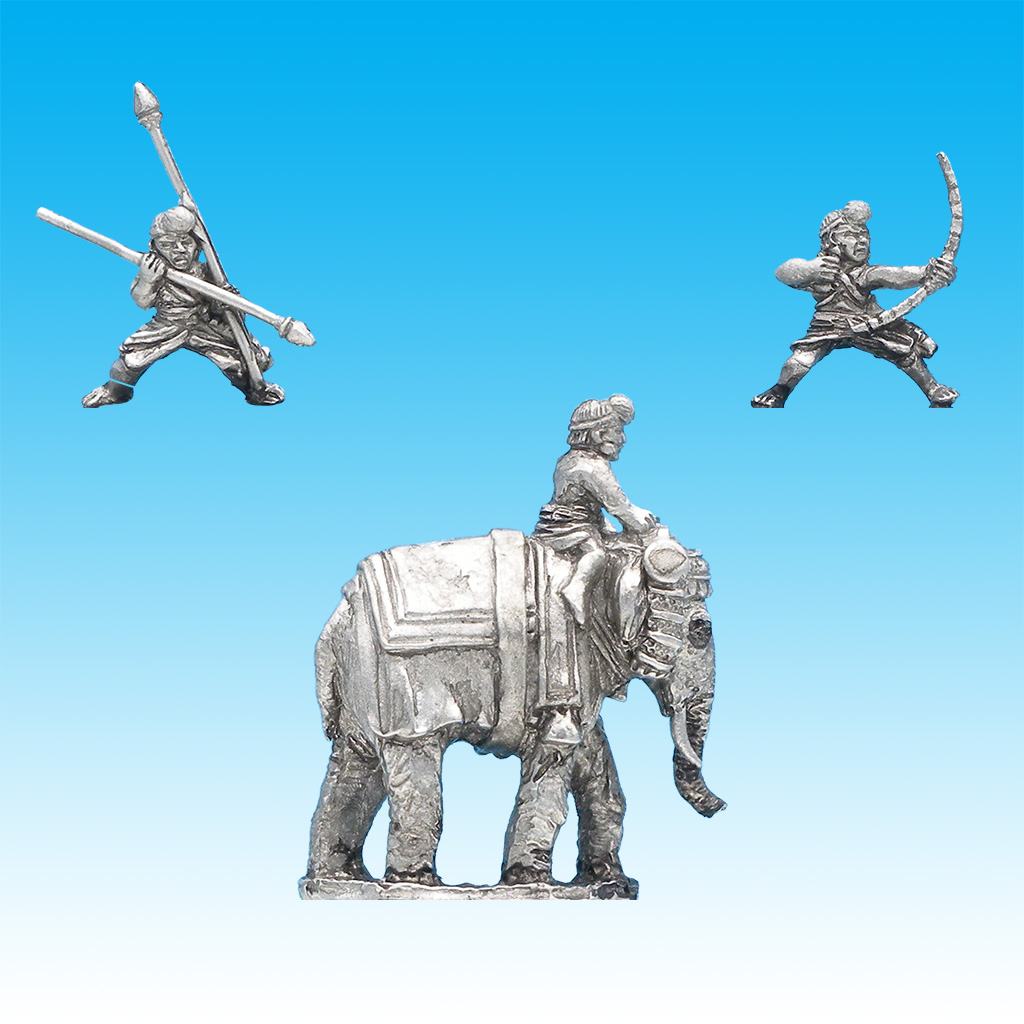 IN005 Indian elephant (spear B and bow A)