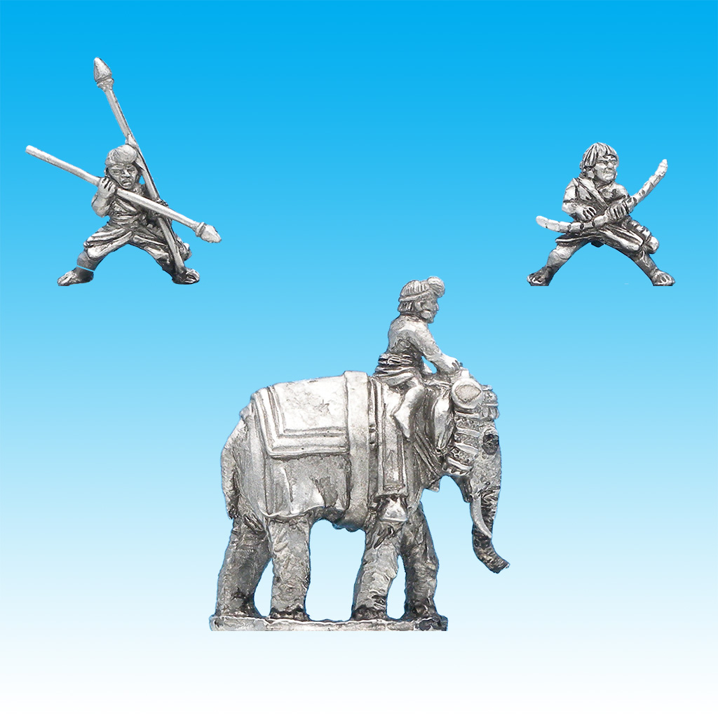 IN006 Indian elephant (spear B and bow B)