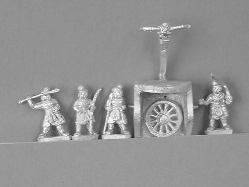 IN009 Indian four-horse chariot (bowmen x 2 and a spearman)
