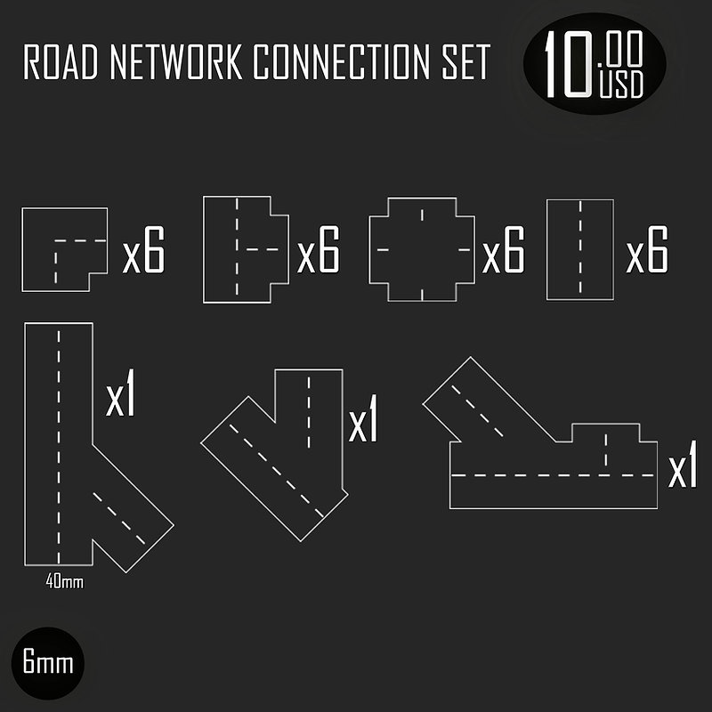 Road Network Set [IGS-B300-Set20]